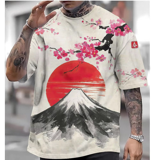 3D Digital Printing Chinese Style Casual Men's T-shirt
