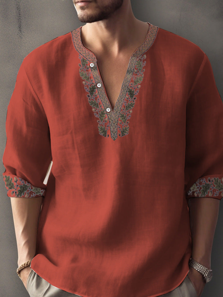 3D Digital Printing Bamboo Linen Long Sleeve European And American - Image 5