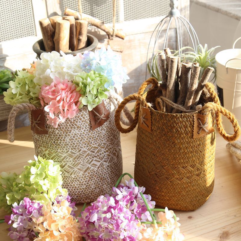 Hand woven basket flower basket basket rattan - Image 3