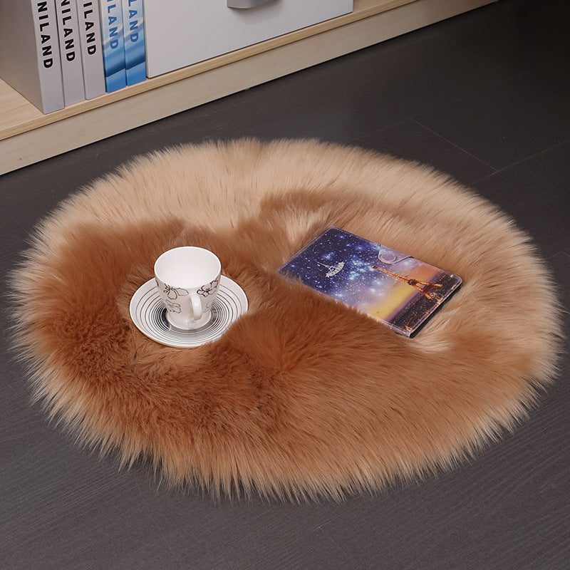 Hair Plush Carpet Floor Mats Household Floor Mats  Wool Round Bedroom Carpets - Image 5