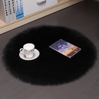 Hair Plush Carpet Floor Mats Household Floor Mats  Wool Round Bedroom Carpets thumbnail 3