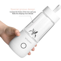 350ml Portable Blender Juicer Electric USB Rechargeable Mixer Smoothie Slushy Cup Juice Blender Bottle USB Charging Kitchen Gadgets thumbnail 9