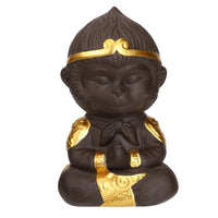 Chinese Purple Clay Kung Fu Tea Set Tea Pet Monkey King for Home Tea Tray Decoration Tea Tray Sun Wukong Statues Sculptures thumbnail 5