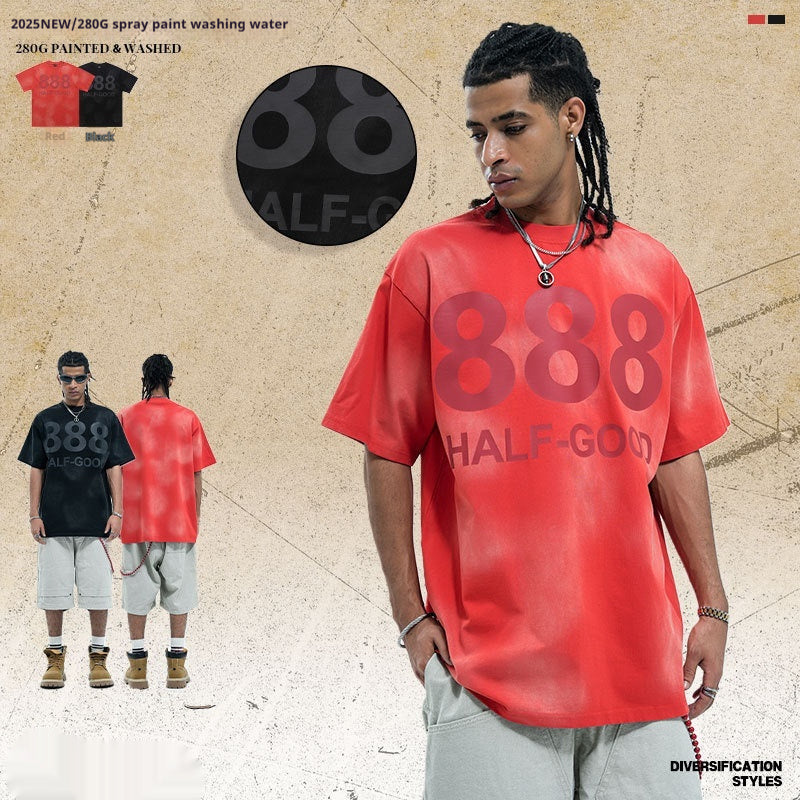 Digital Printing Men's Short-sleeved T-shirt New Men's Summer - Image 1