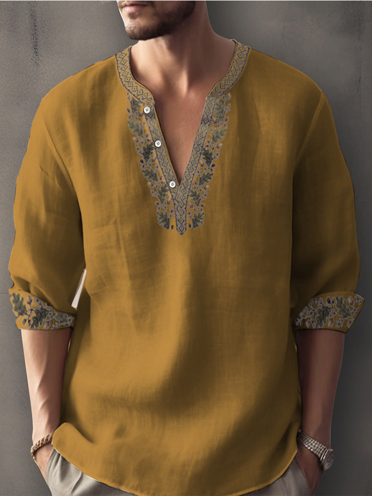 3D Digital Printing Bamboo Linen Long Sleeve European And American - Image 7