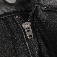 American-style Street-washed, Distressed, Slightly Flared Denim Jeans thumbnail 3