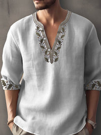 3D Digital Printing Bamboo Linen Long Sleeve European And American thumbnail 10