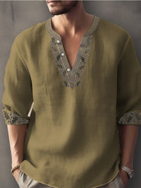 3D Digital Printing Bamboo Linen Long Sleeve European And American thumbnail 8