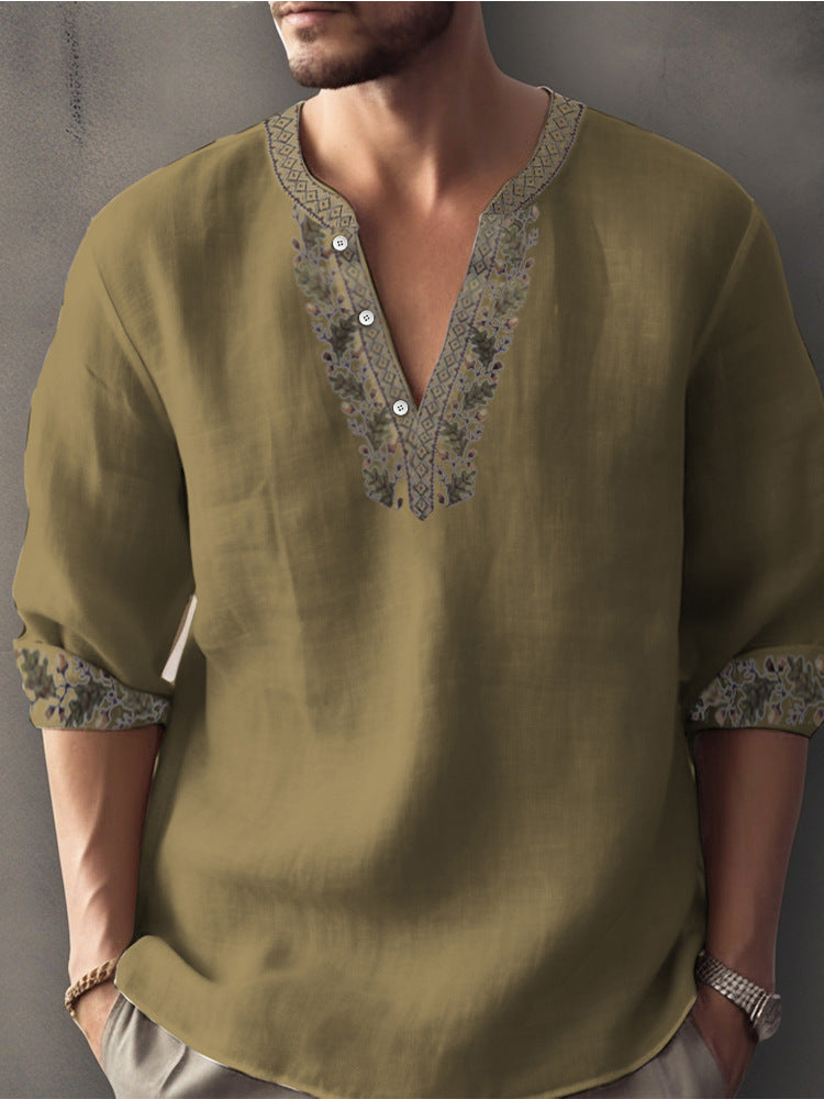 3D Digital Printing Bamboo Linen Long Sleeve European And American - Image 8