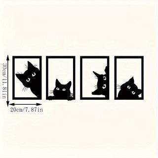 Black Cat Metal Wall Art Decoration Suit - Image 7