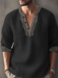 3D Digital Printing Bamboo Linen Long Sleeve European And American thumbnail 9