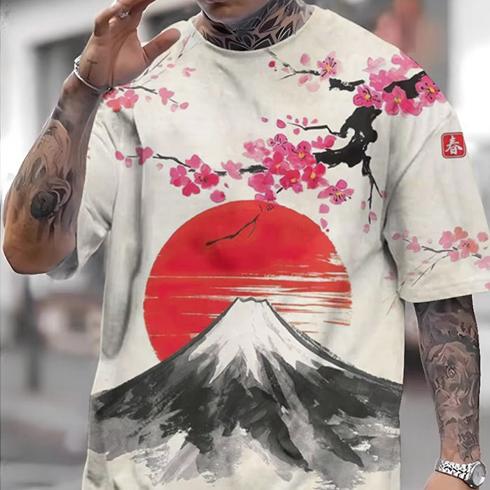 3D Digital Printing Chinese Style Casual Men's T-shirt - Image 1