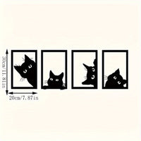 Black Cat Metal Wall Art Decoration Suit thumbnail 2