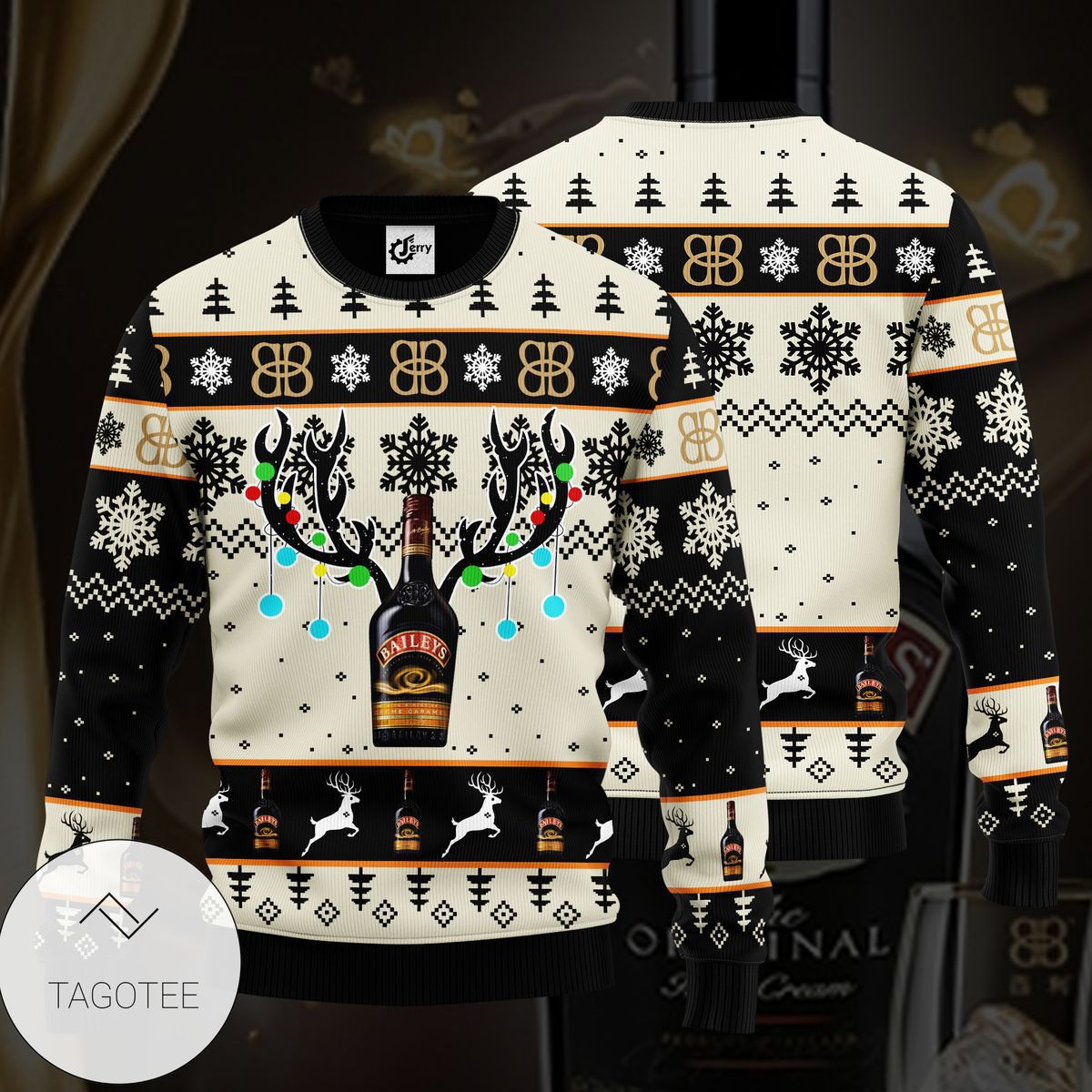 3D Printed Men's Loose Round Neck Long Sleeved Sweatshirt - Image 2