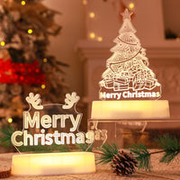 Christmas Decoration 3D Lamp Acrylic LED Night Lights New Year Valentines Day Christmas Kids Gift Christmas Ornaments thumbnail 1