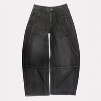 American-style Street-washed, Distressed, Slightly Flared Denim Jeans thumbnail 5