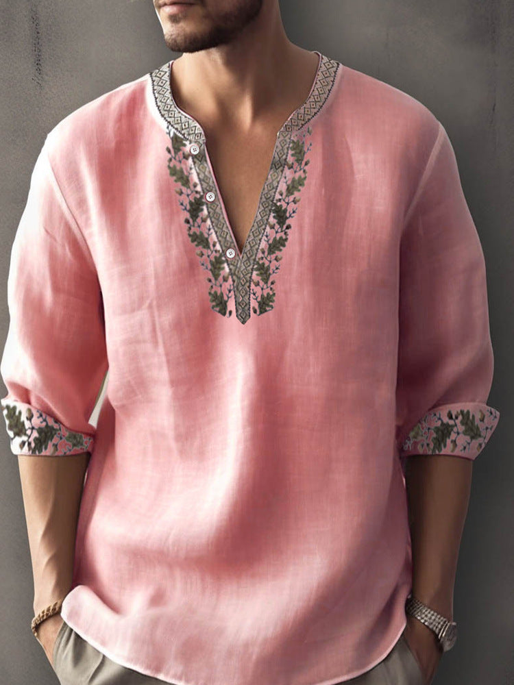 3D Digital Printing Bamboo Linen Long Sleeve European And American - Image 15