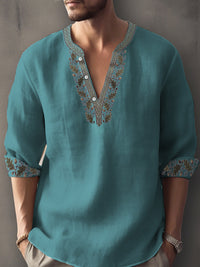 3D Digital Printing Bamboo Linen Long Sleeve European And American thumbnail 14